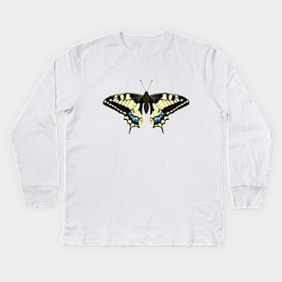 A swallowtail butterfly spreads its wings Kids Long Sleeve T-Shirt